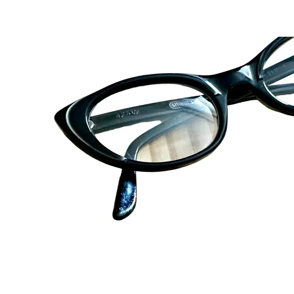 Vintage 1960s Black Cateye Glasses from Titmus